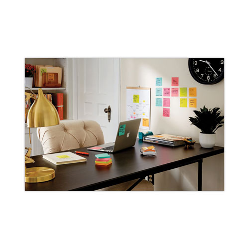 Picture of Self-Stick Notes Office Pack, 3" x 3", Supernova Neons Collection Colors, 90 Sheets/Pad, 24 Pads/Pack