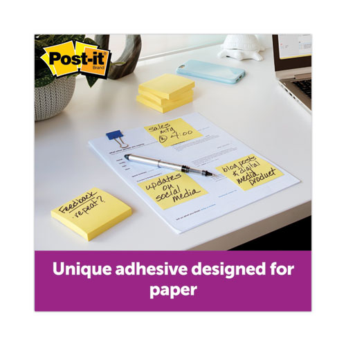 Picture of Original Pop-up Notes Value Pack, 3" x 3", (8) Canary Yellow, (6) Poptimistic Collection Colors, 100 Sheets/Pad, 14 Pads/Pack