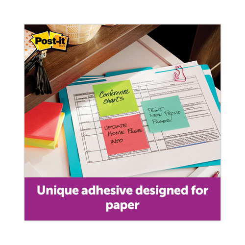 Picture of Original Pop-up Notes Value Pack, 3" x 3", (8) Canary Yellow, (6) Poptimistic Collection Colors, 100 Sheets/Pad, 14 Pads/Pack