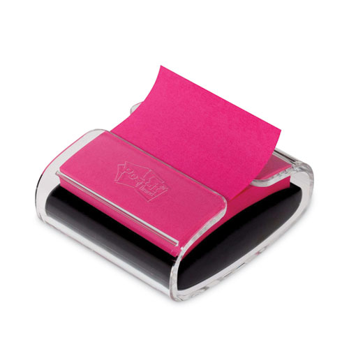 Picture of Wrap Dispenser, For 3 x 3 Pads, Black/Clear, Includes 45-Sheet Color Varies Pop-up Super Sticky Pad