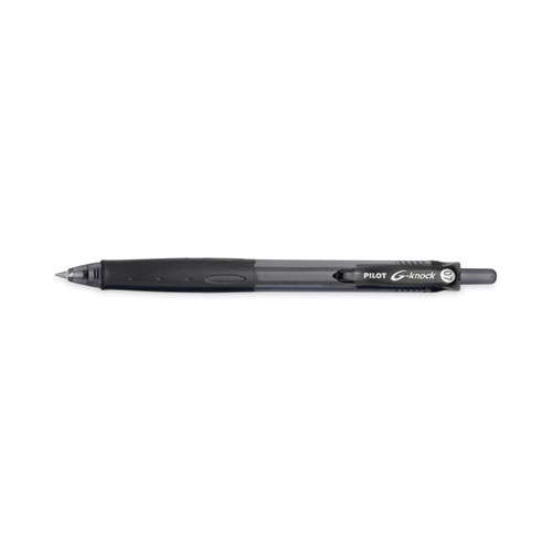 Picture of G-Knock BeGreen Gel Pen, Retractable, Fine 0.7 mm, Black Ink, Smoke/Black Barrel, Dozen