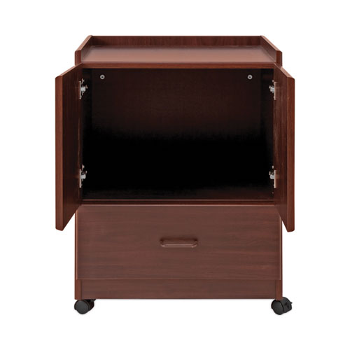 Picture of Mobile Deluxe Coffee Bar, Engineered Wood, 2 Shelves, 1 Drawer, 23" x 19" x 30.75", Cherry