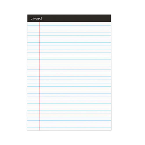 Picture of Premium Ruled Writing Pads with Heavy-Duty Back, Wide/Legal Rule, Black Headband, 50 White 8.5 x 11 Sheets, 6/Pack