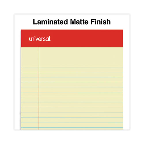 Picture of Perforated Ruled Writing Pads, Narrow Rule, Red Headband, 50 Canary-Yellow 5 x 8 Sheets, Dozen