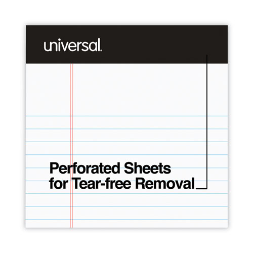 Picture of Premium Ruled Writing Pads with Heavy-Duty Back, Narrow Rule, Black Headband, 50 White 5 x 8 Sheets, 12/Pack