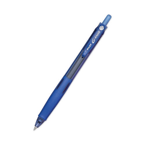 Picture of G-Knock BeGreen Gel Pen, Retractable, Fine 0.7 mm, Blue Ink, Translucent Blue/Blue Barrel, Dozen