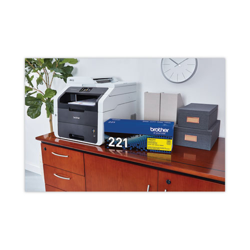 Picture of TN221Y Toner, 1,400 Page-Yield, Yellow