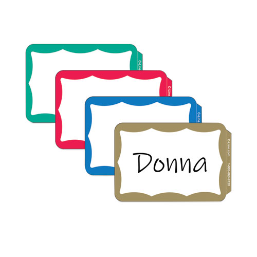 Picture of Self-Adhesive Name Badges, 3.5 x 2.25, Gold, 100/Box