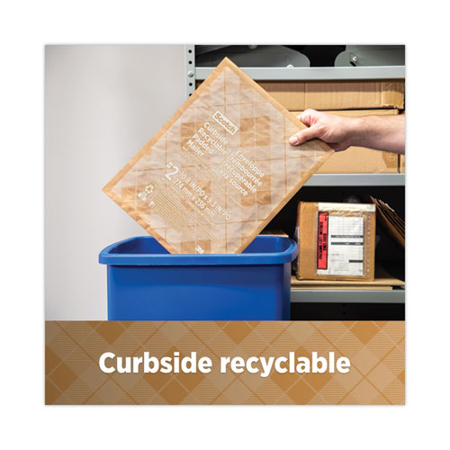 Picture of Curbside Recyclable Padded Mailer, #0, Bubble Cushion, Self-Adhesive Closure, 7 x 11.25, Natural Kraft, 100/Carton