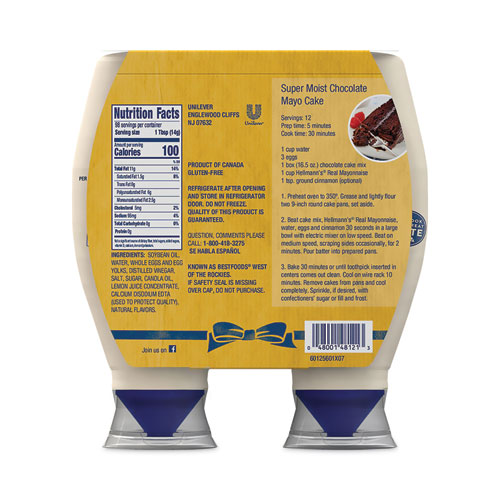 Picture of Real Mayonnaise, 25 oz Bottle, 2/Pack