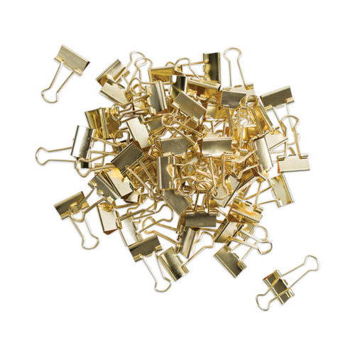 Picture of Binder Clips, Small, Gold, 72/Pack