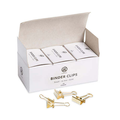 Picture of Binder Clips, Small, Gold, 72/Pack