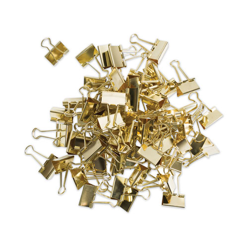 Picture of Binder Clips, Medium, Gold, 72/Pack