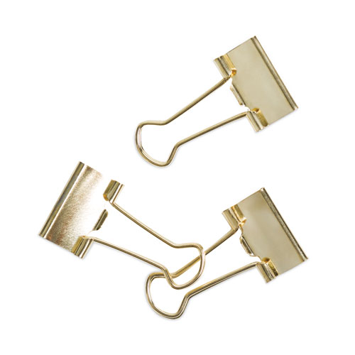 Picture of Binder Clips, Small, Gold, 72/Pack