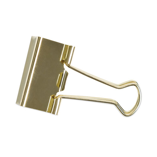 Picture of Binder Clips, Medium, Gold, 72/Pack