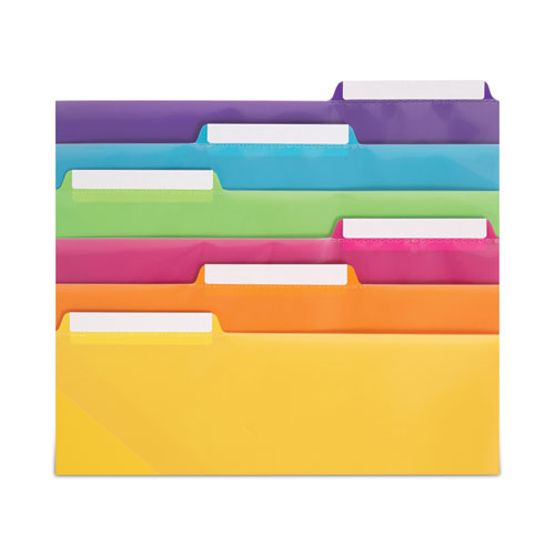 Picture of Three-Ring Binder Poly Index Dividers with Pocket, 9.75 x 11.25, Assorted Colors, 30/Box