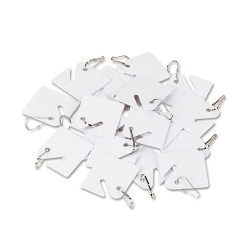 Picture of Replacement Slotted Key Cabinet Tags, 1.63 x 1.5, White, 20/Pack