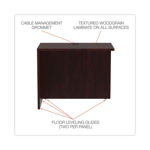 Picture of Alera Valencia Series Reversible Return/Bridge Shell, 35w x 23.63d x 29.5h, Mahogany