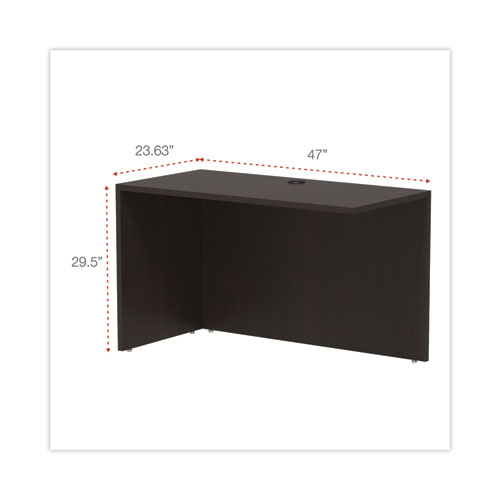 Picture of Alera Valencia Series Reversible Return/Bridge Shell, 47.25w x 23.63d x 29.5h, Espresso