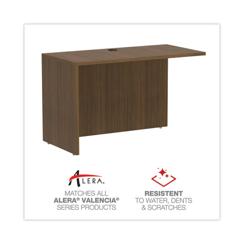 Picture of Alera Valencia Series Reversible Return/Bridge Shell, 47.25w x 23.63d x 29.5h, Modern Walnut