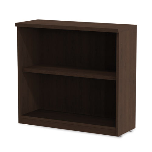 Picture of Alera Valencia Series Bookcase, Two-Shelf, 31.75w x 14d x 29.5h, Espresso