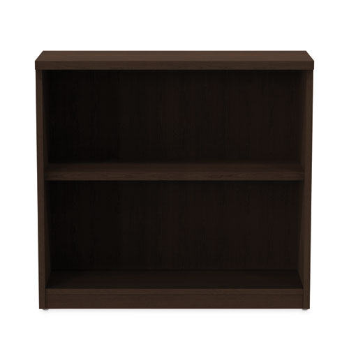 Picture of Alera Valencia Series Bookcase, Two-Shelf, 31.75w x 14d x 29.5h, Espresso