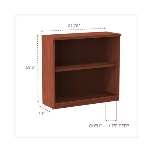 Picture of Alera Valencia Series Bookcase, Two-Shelf, 31.75w x 14d x 29.5h, Med Cherry