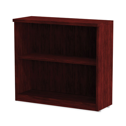 Picture of Alera Valencia Series Bookcase, Two-Shelf, 31.75w x 14d x 29.5h, Mahogany