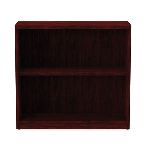 Picture of Alera Valencia Series Bookcase, Two-Shelf, 31.75w x 14d x 29.5h, Mahogany