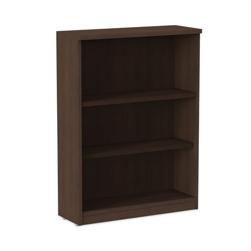 Picture of Alera Valencia Series Bookcase, Three-Shelf, 31.75w x 14d x 39.38h, Espresso