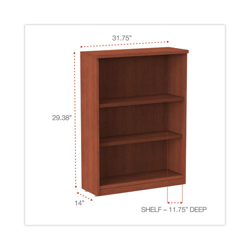 Picture of Alera Valencia Series Bookcase, Three-Shelf, 31.75w x 14d x 39.38h, Med Cherry