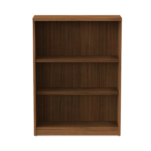 Picture of Alera Valencia Series Bookcase, Three-Shelf, 31.75w x 14d x 39.38h, Modern Walnut