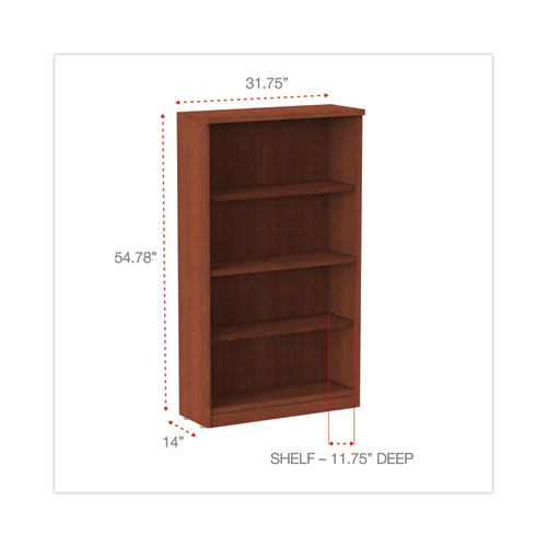 Picture of Alera Valencia Series Bookcase, Four-Shelf, 31.75w x 14d x 54.88h, Medium Cherry