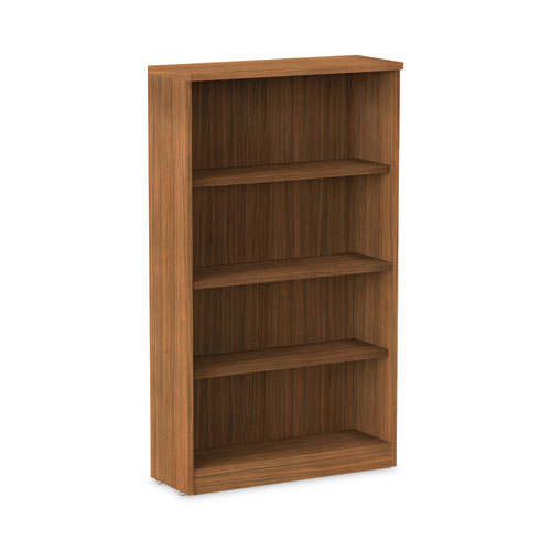Picture of Alera Valencia Series Bookcase, Four-Shelf, 31.75w x 14d x 54.88h, Modern Walnut