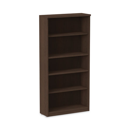 Picture of Alera Valencia Series Bookcase, Five-Shelf, 31.75w x 14d x 64.75h, Espresso