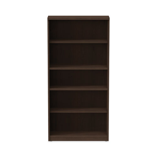 Picture of Alera Valencia Series Bookcase, Five-Shelf, 31.75w x 14d x 64.75h, Espresso