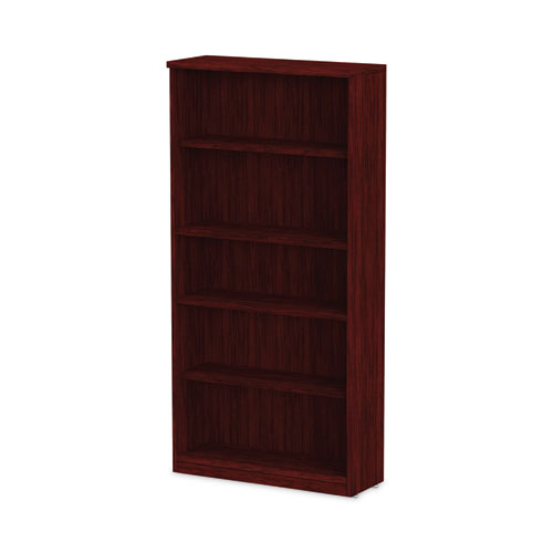 Picture of Alera Valencia Series Bookcase, Five-Shelf, 31.75w x 14d x 64.75h, Mahogany