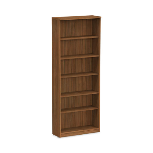 Picture of Alera Valencia Series Bookcase, Six-Shelf, 31.75w x 14d x 80.25h, Modern Walnut