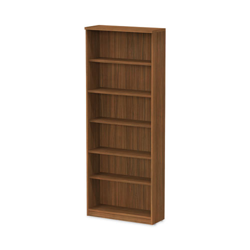 Picture of Alera Valencia Series Bookcase, Six-Shelf, 31.75w x 14d x 80.25h, Modern Walnut