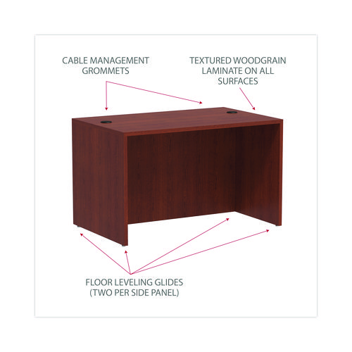 Picture of Alera Valencia Series Straight Front Desk Shell, 47.25" x 29.5" x 29.63", Medium Cherry