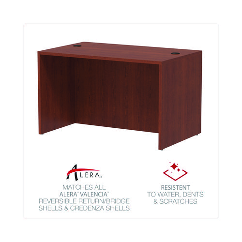 Picture of Alera Valencia Series Straight Front Desk Shell, 47.25" x 29.5" x 29.63", Medium Cherry