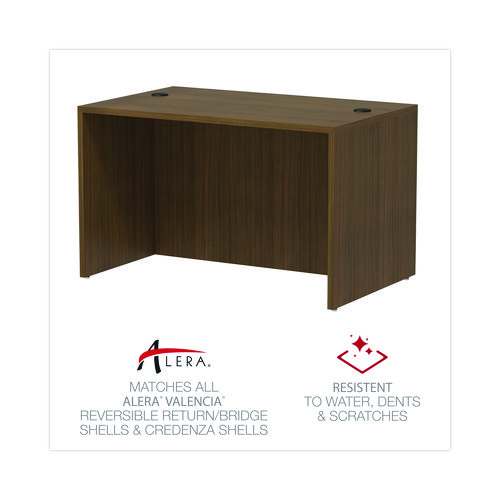 Picture of Alera Valencia Series Straight Front Desk Shell, 47.25" x 29.5" x 29.63", Modern Walnut