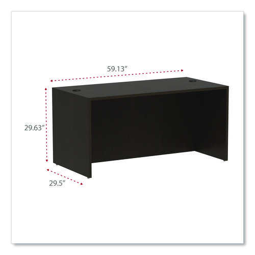 Picture of Alera Valencia Series Straight Front Desk Shell, 59.13" x 29.5" x 29.63", Espresso