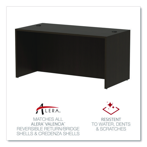 Picture of Alera Valencia Series Straight Front Desk Shell, 59.13" x 29.5" x 29.63", Espresso