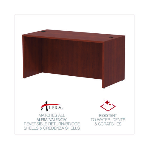 Picture of Alera Valencia Series Straight Front Desk Shell, 59.13" x 29.5" x 29.63", Medium Cherry