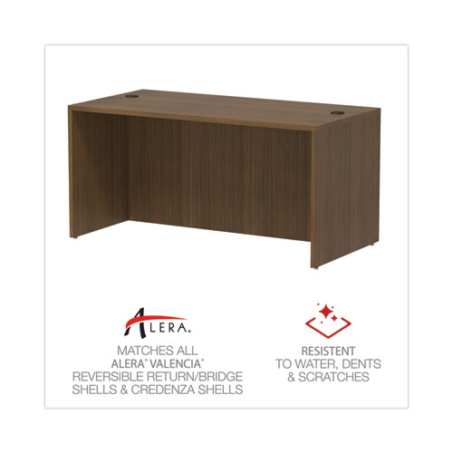 Picture of Alera Valencia Series Straight Front Desk Shell, 59.13" x 29.5" x 29.63", Modern Walnut