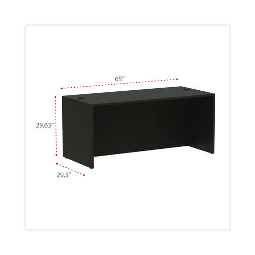 Picture of Alera Valencia Series Straight Front Desk Shell, 65" x 29.5" x 29.63", Espresso