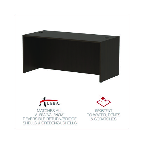 Picture of Alera Valencia Series Straight Front Desk Shell, 65" x 29.5" x 29.63", Espresso