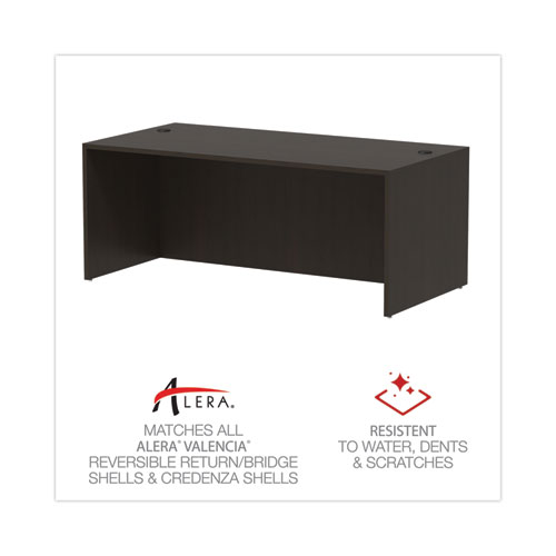 Picture of Alera Valencia Series Straight Front Desk Shell, 71" x 35.5" x 29.63", Espresso