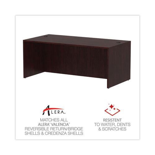 Picture of Alera Valencia Series Straight Front Desk Shell, 71" x 35.5" x 29.63", Mahogany